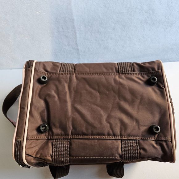 Sherpa Original Pet Carrier Small 14x9x8.5 Brown Pink Travel Bag Portable Kennel - Picture 10 of 16